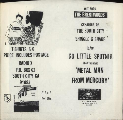 The Brentwoods Go Get Bent! 7" vinyl single (7 inch record / 45) US 9MN07GO869995