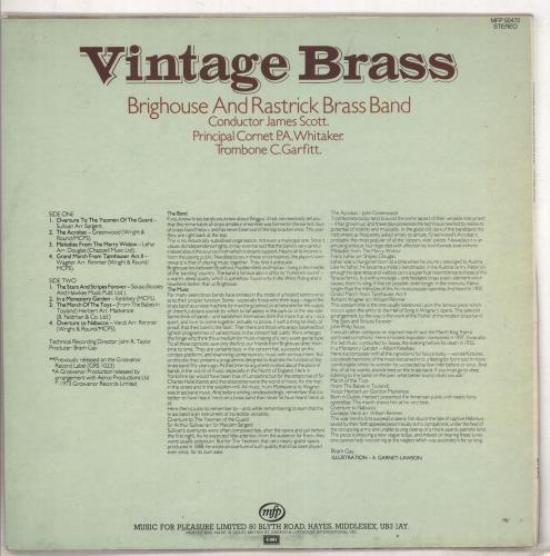 The Brighouse & Rastrick Brass Band Vintage Brass vinyl LP album (LP record) UK UNYLPVI738069