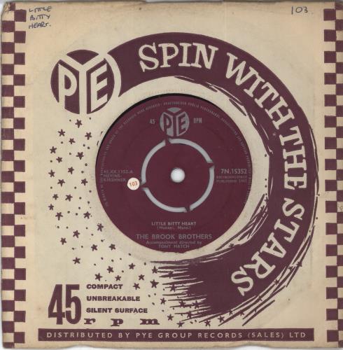The Brook Brothers Little Bitty Heart 7" vinyl single (7 inch record / 45) UK =BB07LI815779