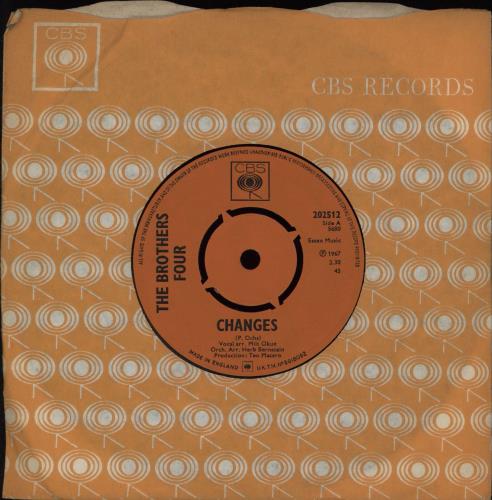 The Brothers Four Changes 7" vinyl single (7 inch record / 45) UK TBF07CH753158