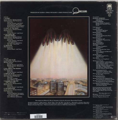 The Brothers Johnson Light Up The Night - Hype stickered vinyl LP album (LP record) UK B/JLPLI730040