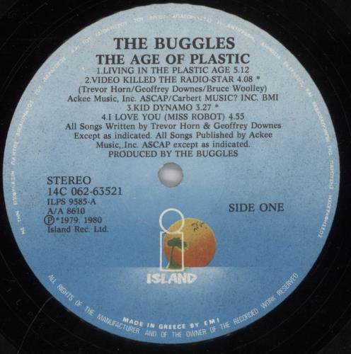 The Buggles The Age Of Plastic vinyl LP album (LP record) Greek BUGLPTH891374