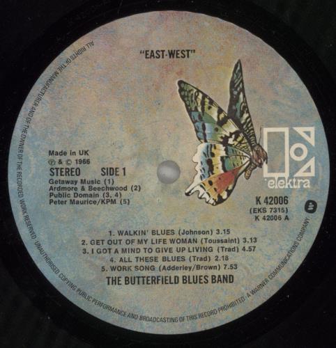 The Butterfield Blues Band East-West vinyl LP album (LP record) UK B8BLPEA358552