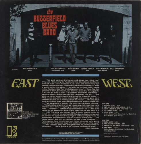 The Butterfield Blues Band East-West vinyl LP album (LP record) UK B8BLPEA358552