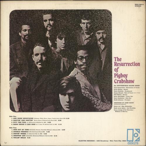 The Butterfield Blues Band The Resurrection Of Pigboy Crabshaw - 1st vinyl LP album (LP record) US B8BLPTH719183