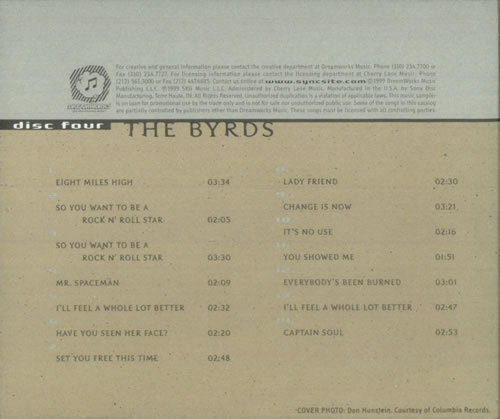 The Byrds Byrds 4 CD album (CDLP) US BYRCDBY453205
