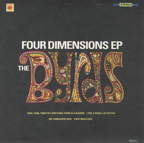 The Byrds Four Dimensions E.P. 7" vinyl single (7 inch record / 45) UK BYR07FO107346