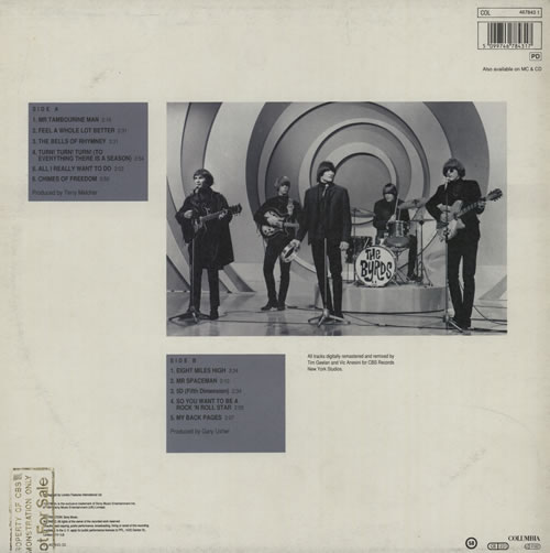 The Byrds Greatest Hits Remastered - Promo Stamped vinyl LP album (LP record) UK BYRLPGR142633