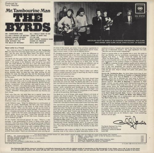 The Byrds Mr Tambourine Man - Red 360 Sound Label vinyl LP album (LP record) US BYRLPMR74801