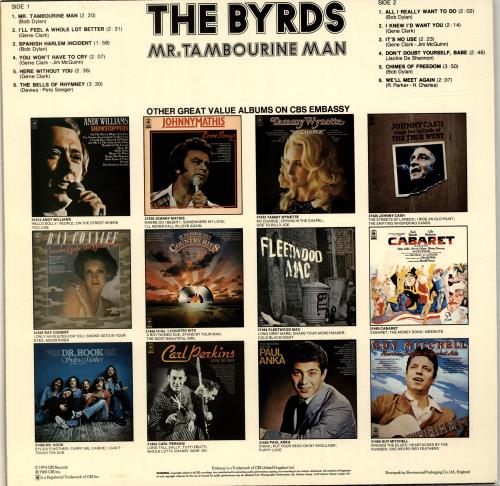 The Byrds Mr Tambourine Man vinyl LP album (LP record) UK BYRLPMR453824