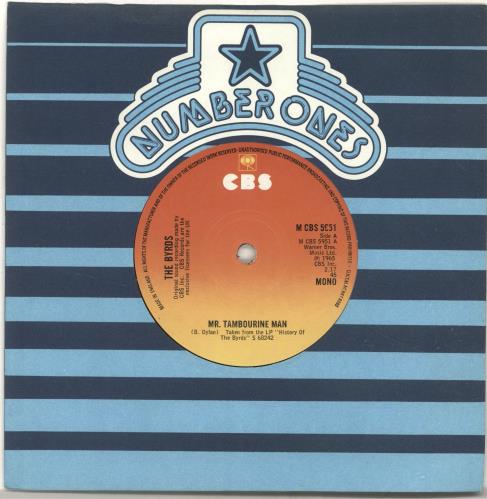 The Byrds Mr Tambourine Man 7" vinyl single (7 inch record / 45) UK BYR07MR589563