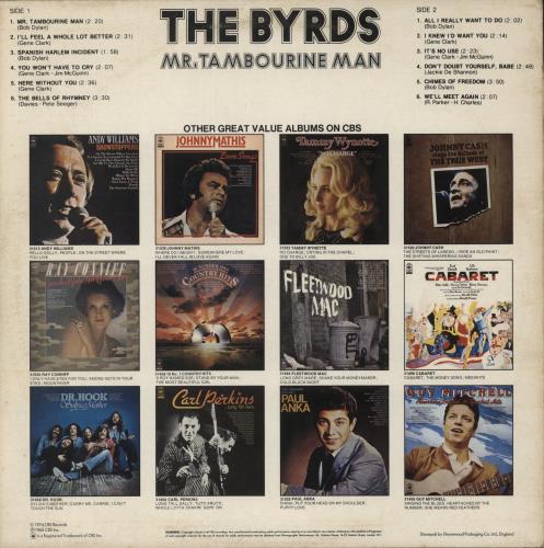 The Byrds Mr Tambourine Man vinyl LP album (LP record) UK BYRLPMR887769