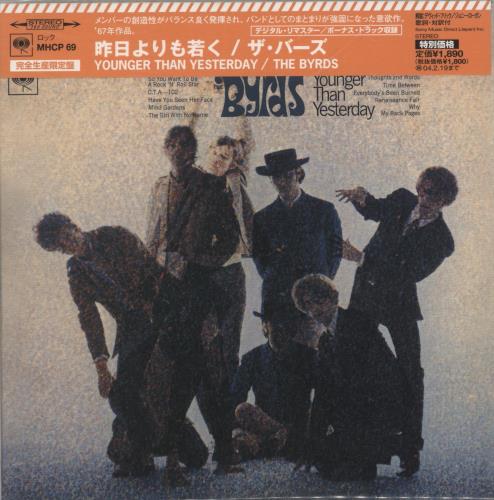 The Byrds Younger Than Yesterday CD album (CDLP) Japanese BYRCDYO887561