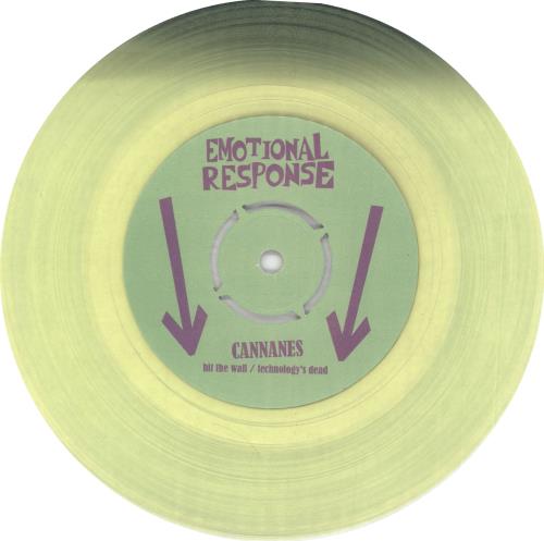 The Cannanes Hit The Wall - Green Vinyl 7" vinyl single (7 inch record / 45) US S9W07HI729011