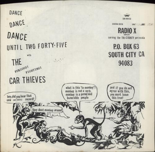 The Car Thieves Everybody's Going Ape ! 7" vinyl single (7 inch record / 45) US 9QF07EV870561