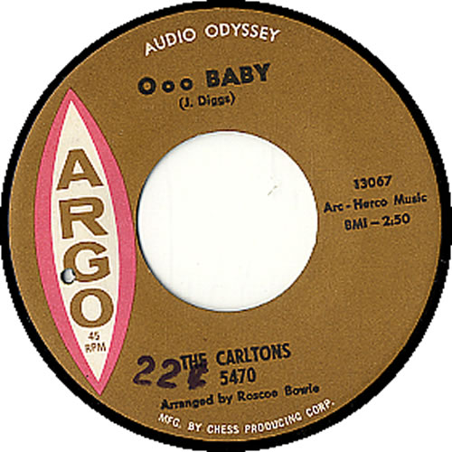 The Carltons Ooo Baby 7" vinyl single (7 inch record / 45) US WNS07OO617136