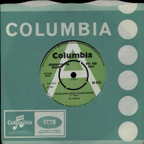 The Carnival (Pop) The Big Bright Green Pleasure Machine 7" vinyl single (7 inch record / 45) UK V4Q07TH587091