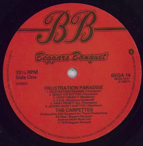The Carpettes Frustration Paradise vinyl LP album (LP record) UK CCPLPFR822785