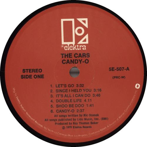 The Cars Candy-O vinyl LP album (LP record) US C-RLPCA695945