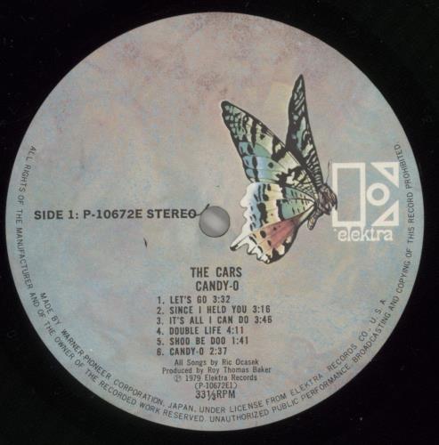 The Cars Candy-o vinyl LP album (LP record) Japanese C-RLPCA877430