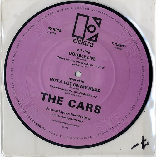 The Cars Double Life 7" vinyl picture disc (7 inch picture disc single) UK C-R7PDO629903