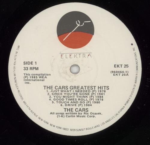 The Cars Greatest Hits vinyl LP album (LP record) Irish C-RLPGR866482