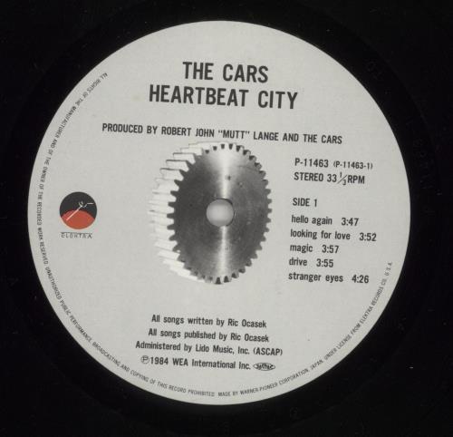 The Cars Heartbeat City vinyl LP album (LP record) Japanese C-RLPHE864042