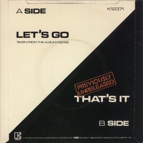 The Cars Let's Go - Picture Sleeve 7" vinyl single (7 inch record / 45) UK C-R07LE171644