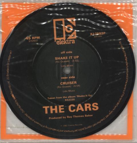 The Cars Shake It Up - Orange Car & Sleeve 7" vinyl picture disc (7 inch picture disc single) UK C-R7PSH191552