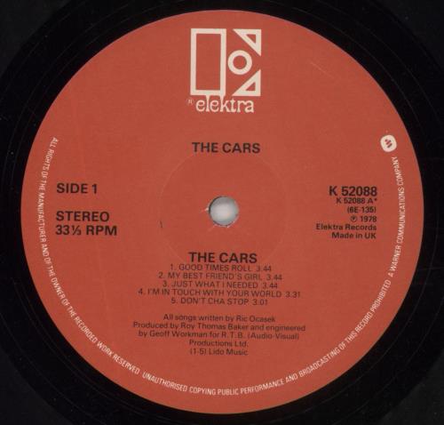 The Cars The Cars - EX vinyl LP album (LP record) UK C-RLPTH363070