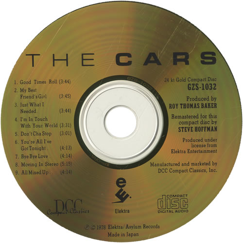 The Cars The Cars - Gold CD album (CDLP) US C-RCDTH13473