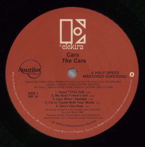 The Cars The Cars vinyl LP album (LP record) US C-RLPTH501593