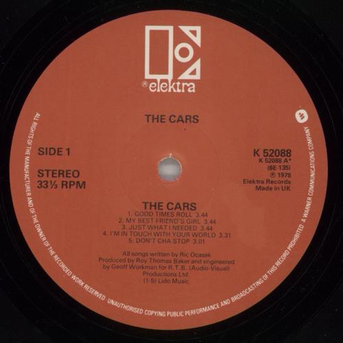 The Cars The Cars vinyl LP album (LP record) UK C-RLPTH542278