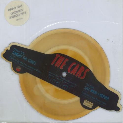The Cars Tonight She Comes - Tea Stain - Hype Stickered shaped picture disc (picture disc vinyl record) UK C-RSHTO814010