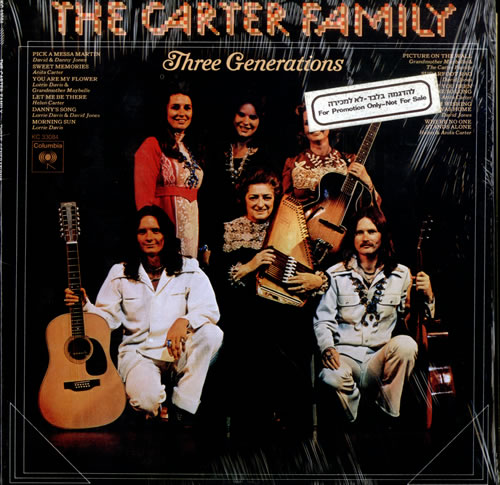 The Carter Family Three Generations - promo stickered vinyl LP album (LP record) US 4CFLPTH516452
