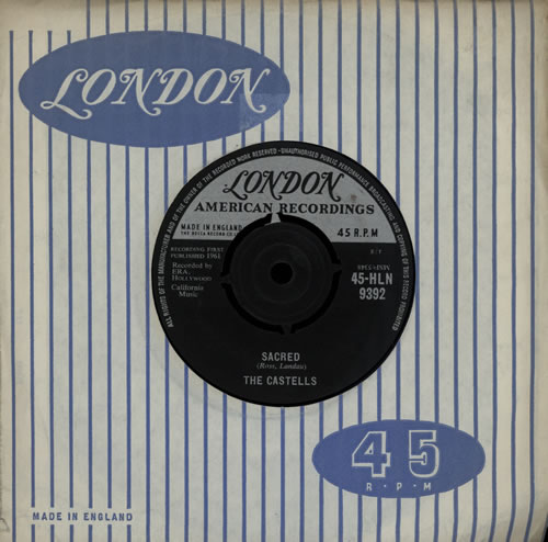 The Castells Sacred 7" vinyl single (7 inch record / 45) UK VV807SA570446