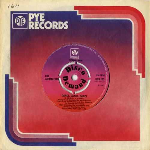 The Casualeers Dance Dance Dance 7" vinyl single (7 inch record / 45) UK VLX07DA561437