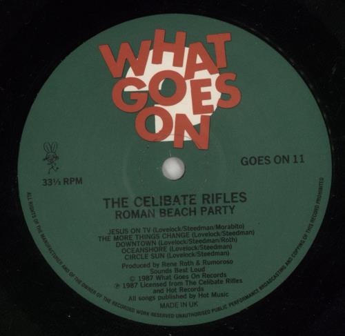 The Celibate Rifles Roman Beach Party vinyl LP album (LP record) UK RIFLPRO518068