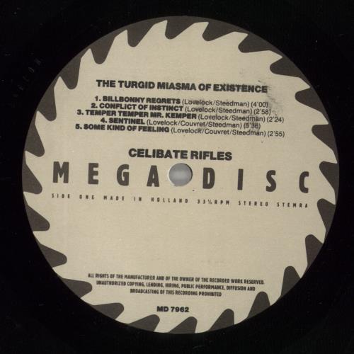 The Celibate Rifles The Turgid Miasma Of Existence - VG vinyl LP album (LP record) Dutch RIFLPTH864476