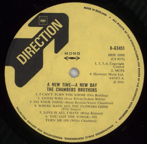The Chambers Brothers A New Time - A New Day - Mono vinyl LP album (LP record) UK C-BLPAN760840