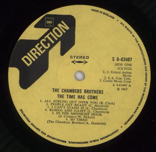 The Chambers Brothers The Time Has Come - Stereo vinyl LP album (LP record) UK C-BLPTH866518