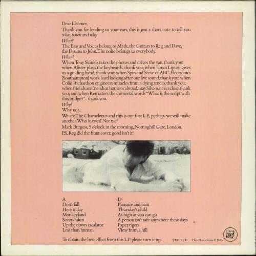 The Chameleons Script Of The Bridge - 3rd - EX vinyl LP album (LP record) UK CMLLPSC768029