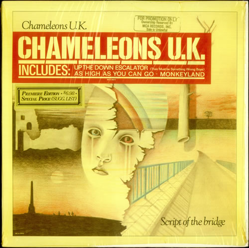 The Chameleons Script Of The Bridge - Gold Promotional Stamped vinyl LP album (LP record) US CMLLPSC536732