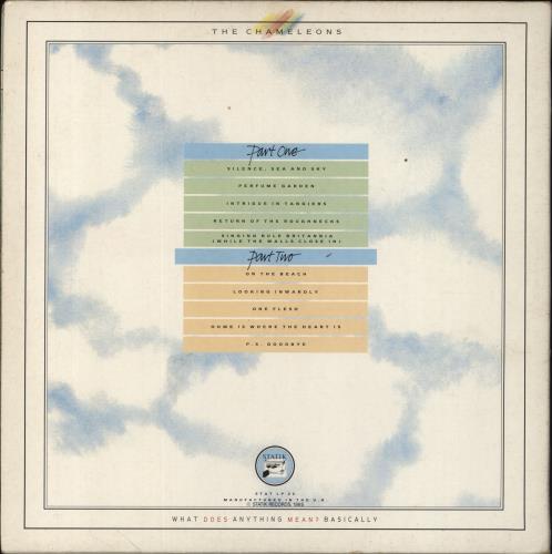 The Chameleons What Does Anything Mean? Basically - VG vinyl LP album (LP record) UK CMLLPWH856500