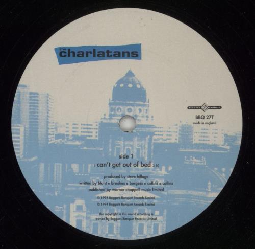 The Charlatans [UK] Can't Get Out Of Bed 12" vinyl single (12 inch record / Maxi-single) UK CHA12CA726602