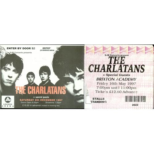 The Charlatans [UK] Collection Of Used Concert Tickets concert ticket UK CHATICO413843
