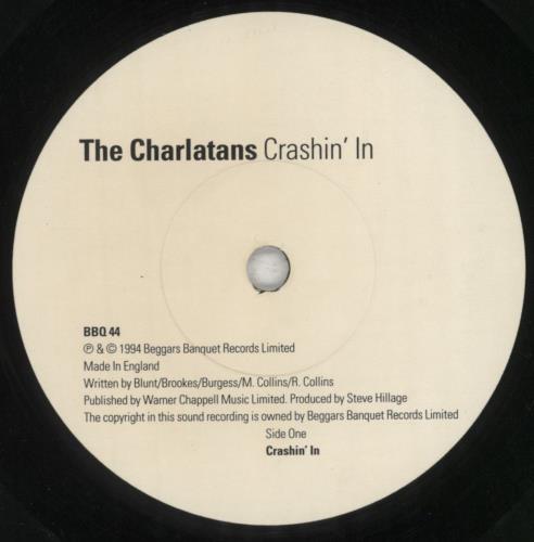 The Charlatans [UK] Crashin' In 7" vinyl single (7 inch record / 45) UK CHA07CR658295