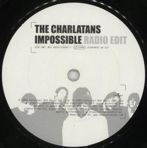 The Charlatans [UK] Impossible + Poster 7" vinyl single (7 inch record / 45) UK CHA07IM157316