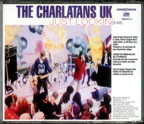 The Charlatans [UK] Just Lookin' CD single (CD5 / 5") US CHAC5JU108232