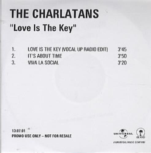 The Charlatans [UK] Love Is The Key - 3-Track CD-R acetate UK CHACRLO305092